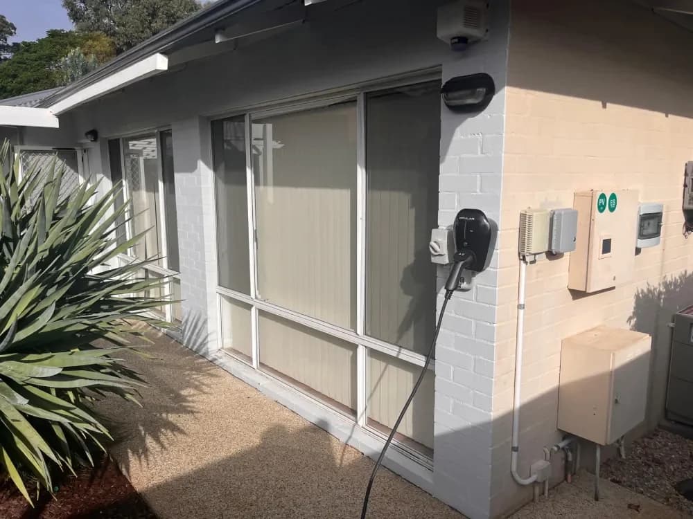 Ocular IQ Home Solar EV charger installed at a residential property in Wembley Downs WA